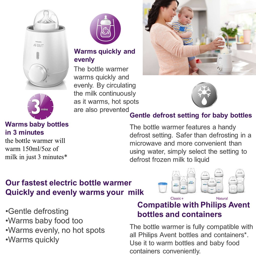 phlips avant bottle warmer working mechanism